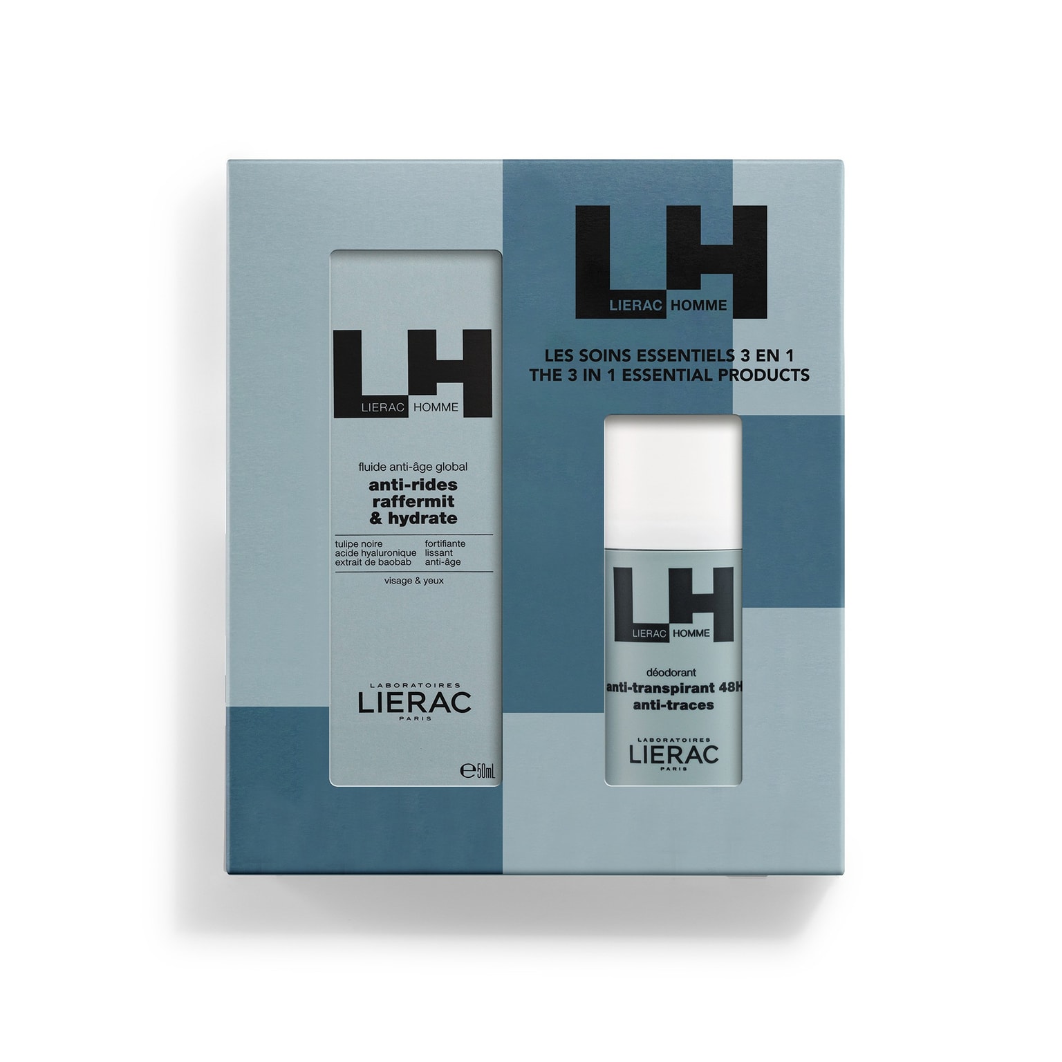 Lierac Homme Coffret Fête des Pères Fluide Anti-Âge + Déodorant Offert