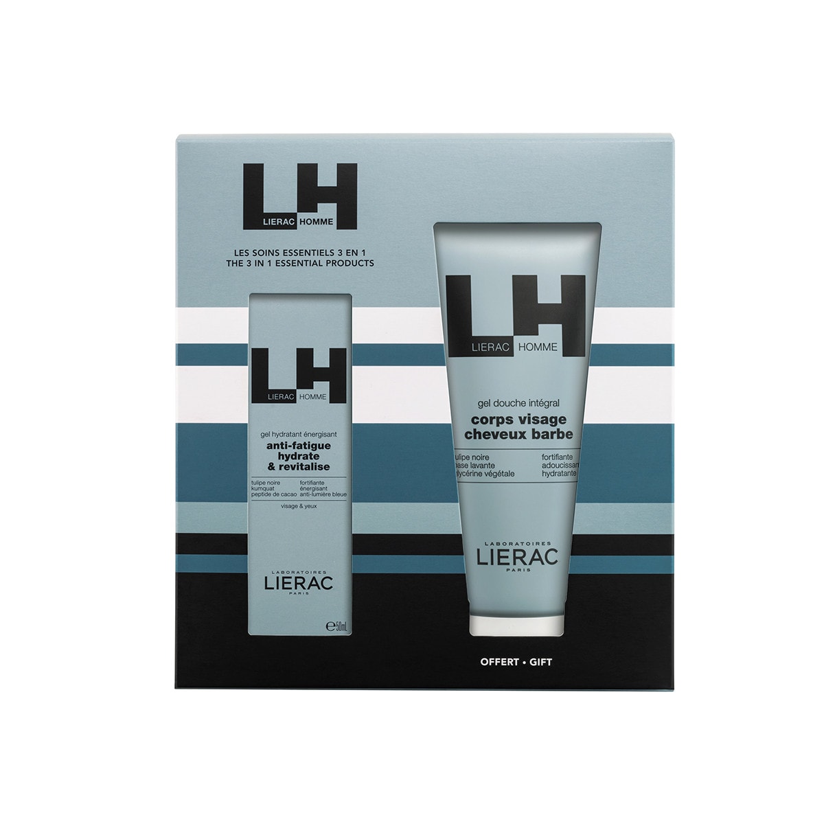Lierac Homme Coffret Fête des Pères Gel Hydratant + Gel Douche Offert