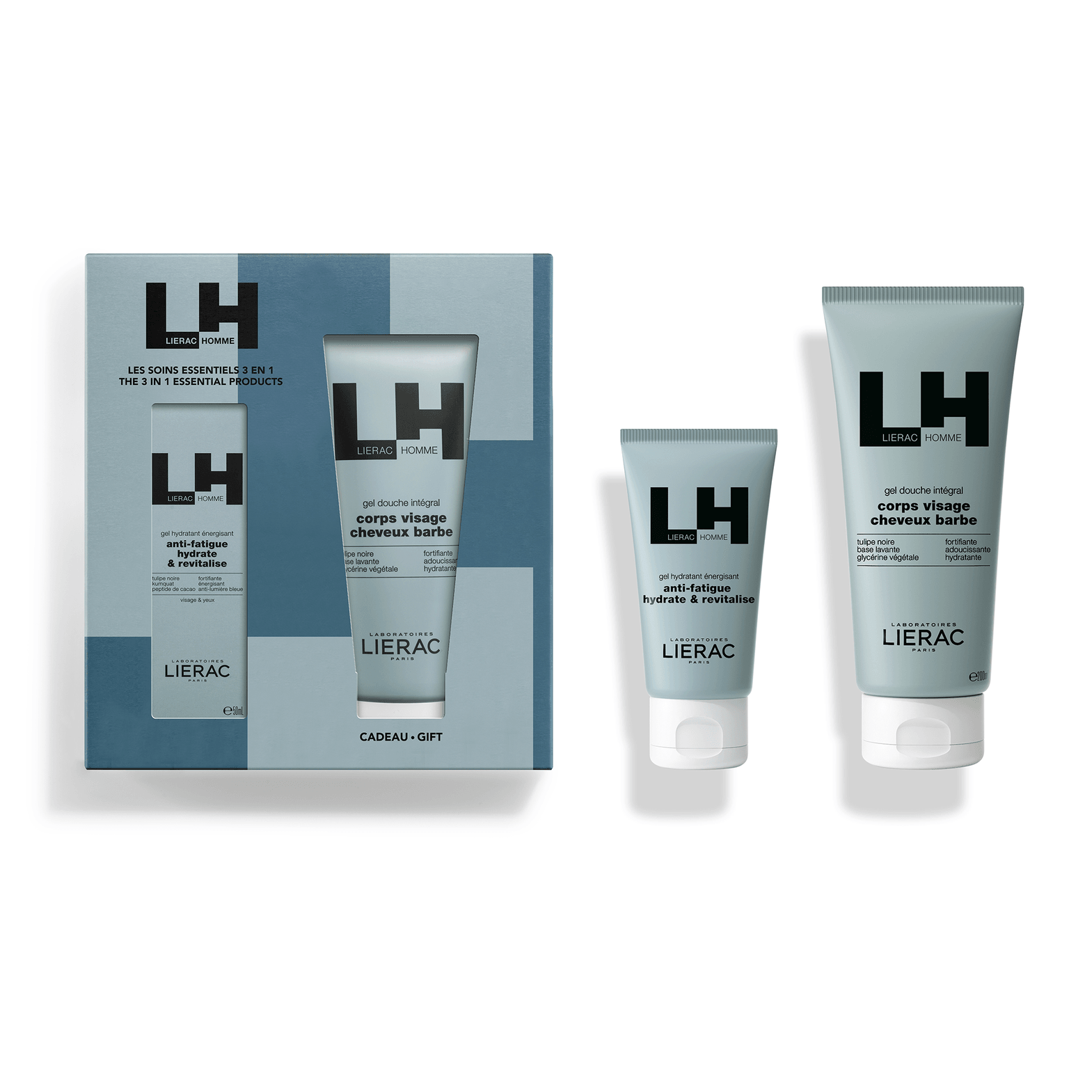 Lierac Homme Coffret Fête des Pères Gel Hydratant + Gel Douche Offert